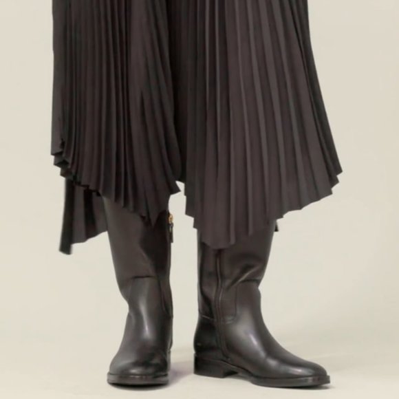 Tory Burch $528 NIB T Hardware Riding Boot Black Gold 7 8.5 9 9.5 - Picture 7 of 10